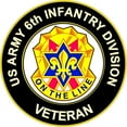 thumbnail image 1 of 3.8 Inch U.S. Army 6th Infantry Division Unit Crest Veteran Sticker Decal, 1 of 1