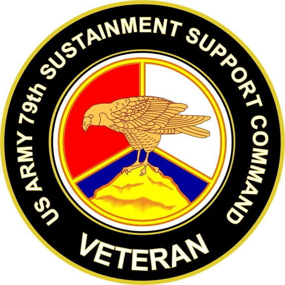 3.8 Inch U.S. Army 79th Sustainment Support Command Veteran Sticker Decal