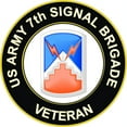 thumbnail image 1 of 3.8 Inch U.S. Army 7th Signal Brigade Veteran Sticker Decal, 1 of 1