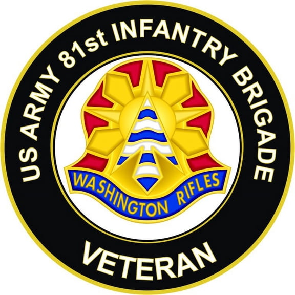 3.8 Inch U.S. Army 81st Infantry Brigade Unit Crest Veteran Sticker Decal
