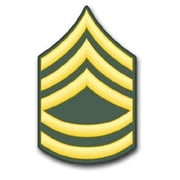 3.8 Inch U.S. Army E-7 Sergeant 1st Class Rank Insignia Window Sticker
