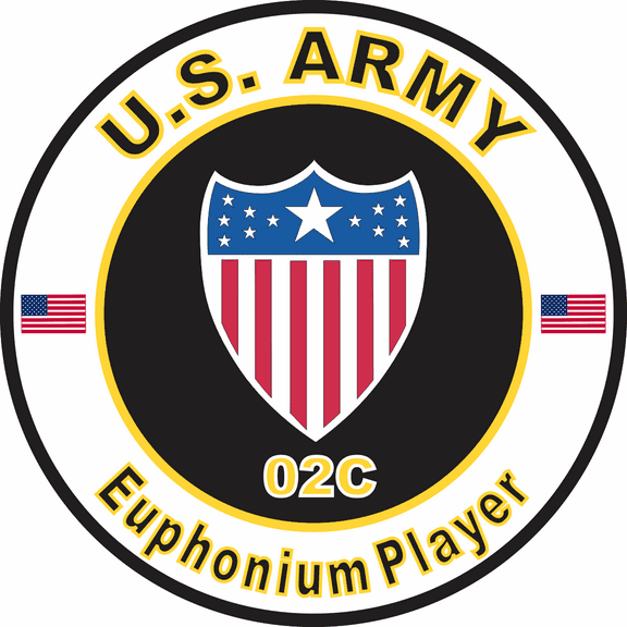 3.8 Inch U.S. Army MOS 02C Euphonium Player