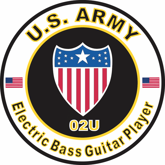 3.8 Inch U.S. Army MOS 02U Electric Bass Guitar Player