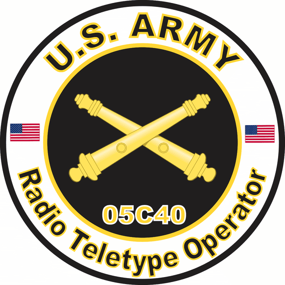 3.8 Inch U.S. Army MOS 05C40 Radio Teletype Operator Decal Sticker