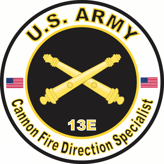 3.8 Inch U.S. Army MOS 13E Cannon Fire Direction Specialist