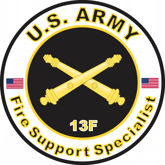 3.8 Inch U.S. Army MOS 13F Fire Support Specialist
