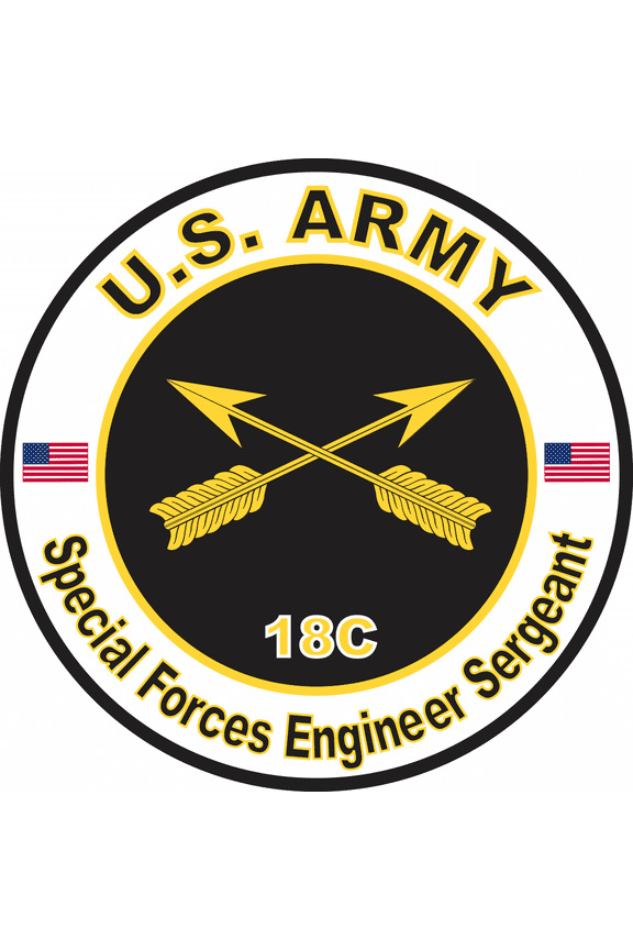 3.8 Inch U.S. Army MOS 18C Special Forces Engineer Sergeant