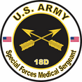 thumbnail image 1 of 3.8 Inch U.S. Army MOS 18D Special Forces Medical Sergeant, 1 of 1
