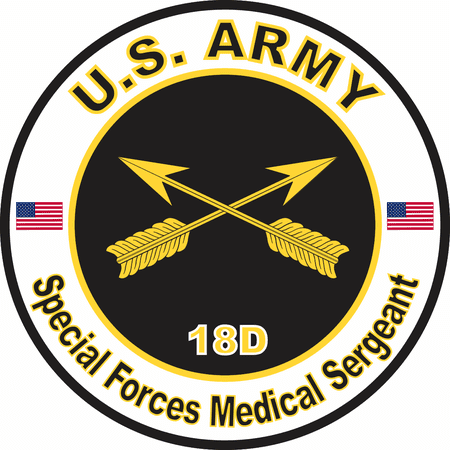 3.8 Inch U.S. Army MOS 18D Special Forces Medical Sergeant