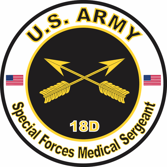 3.8 Inch U.S. Army MOS 18D Special Forces Medical Sergeant