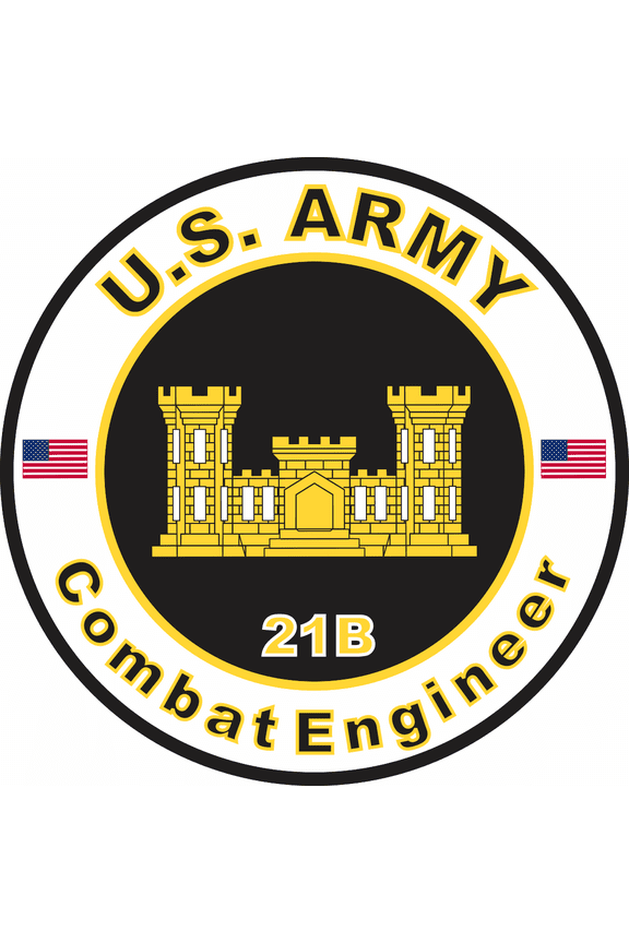 3.8 Inch U.S. Army MOS 21B Combat Engineer