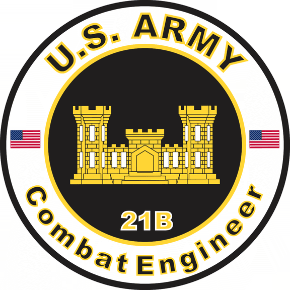 3.8 Inch U.S. Army MOS 21B Combat Engineer