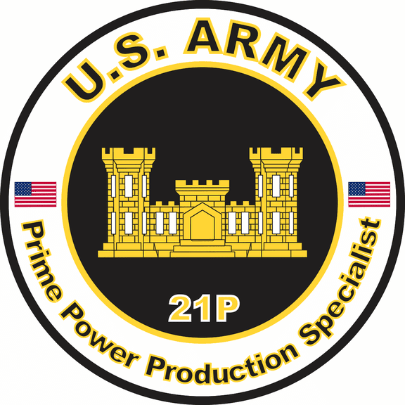 3.8 Inch U.S. Army MOS 21P Prime Power Production Specialist