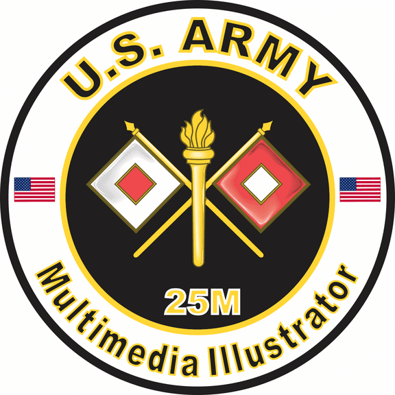 3.8 Inch U.S. Army MOS 25M Multimedia Illustrator