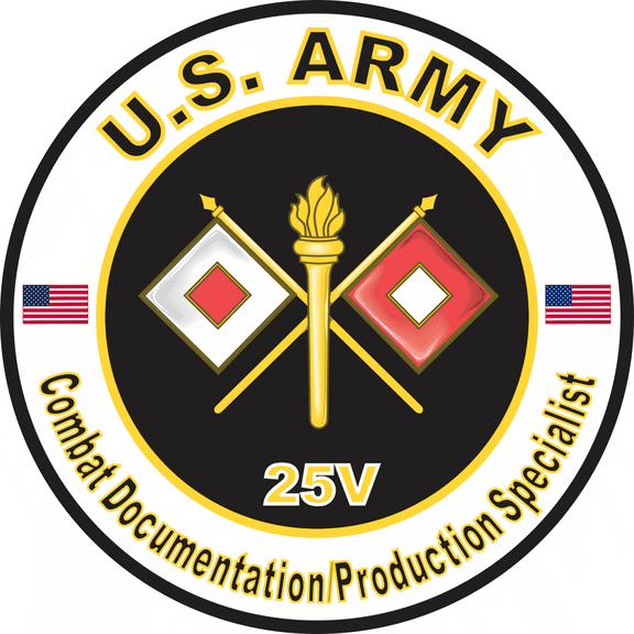 3.8 Inch U.S. Army MOS 25V Combat Documentation Production Specialist