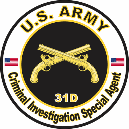 3.8 Inch U.S. Army MOS 31D Criminal Investigation Specialist
