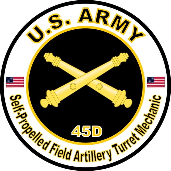 3.8 Inch U.S. Army MOS 45D Self-Propelled Field Artillery Turret Mechanic
