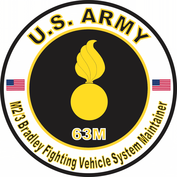 3.8 Inch U.S. Army MOS 63M M2-3 Bradley Fighting Vehicle System Maintainer
