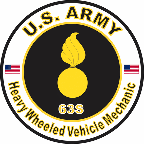 3.8 Inch U.S. Army MOS 63S Heavy-Wheeled Vehicle Mechanic
