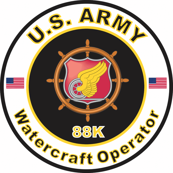 3.8 Inch U.S. Army MOS 88K Watercraft Operator