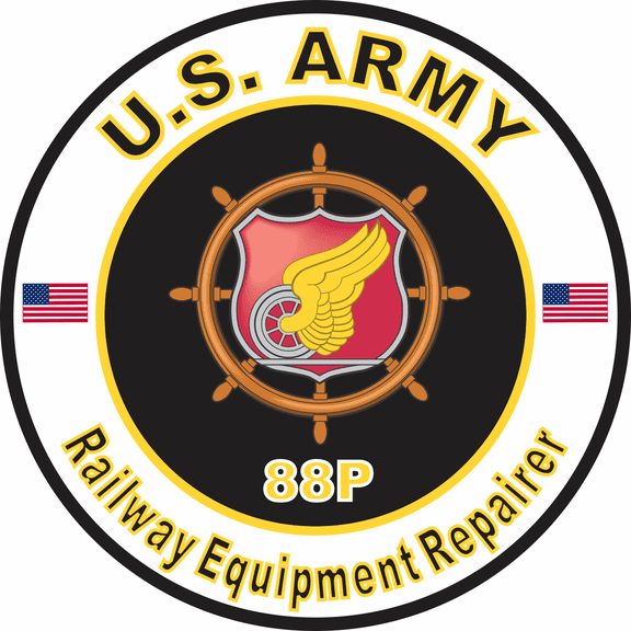 3.8 Inch U.S. Army MOS 88P Railway Equipment Repairer