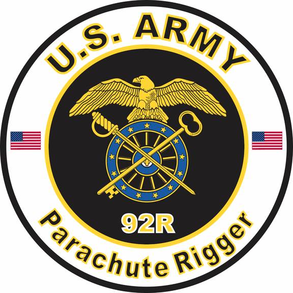 3.8 Inch U.S. Army MOS 92R Parachute Rigger