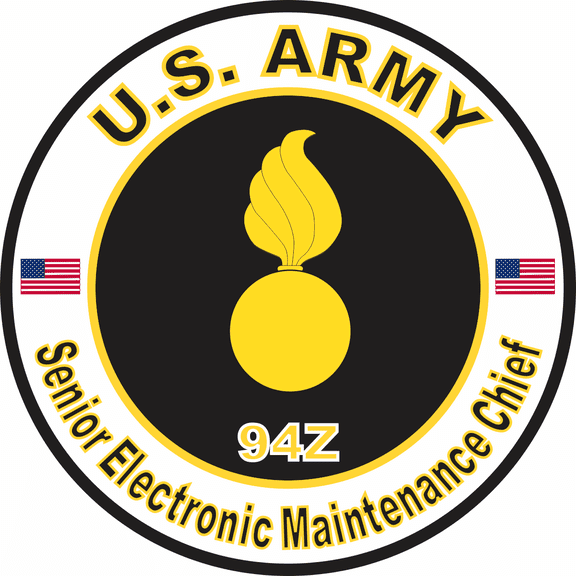3.8 Inch U.S. Army MOS 94Z Senior Electronic Maintenance Chief