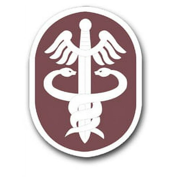 3.8 Inch U.S. Army Medical Command Patch Vinyl Transfer Decal