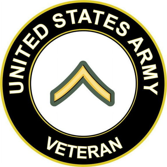 3.8 Inch U.S. Army Private Veteran Sticker Decal