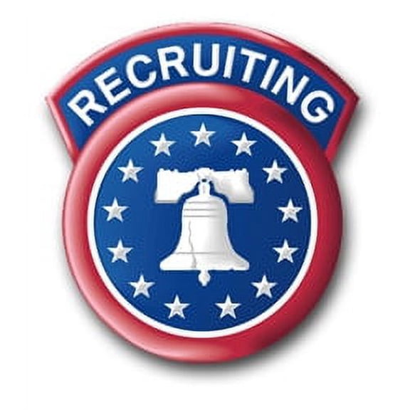 3.8 Inch U.S. Army Recruiting Command Patch Vinyl Transfer Decal