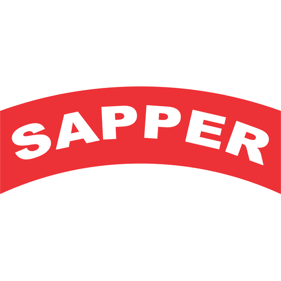 3.8 Inch U.S. Army Sapper Tab Decal