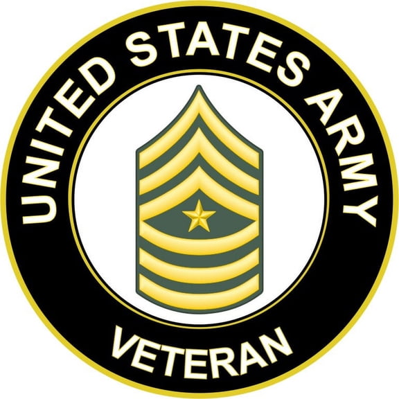 3.8 Inch U.S. Army Sergeant Major Veteran Sticker Decal