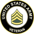 thumbnail image 1 of 3.8 Inch U.S. Army Staff Sergeant Veteran Sticker Decal, 1 of 1