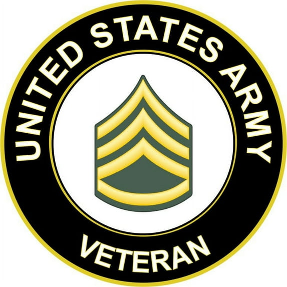 3.8 Inch U.S. Army Staff Sergeant Veteran Sticker Decal