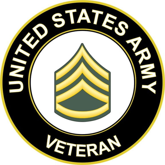 3.8 Inch U.S. Army Staff Sergeant Veteran Sticker Decal