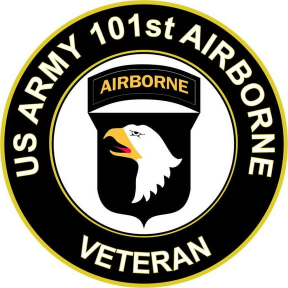 3.8 Inch U.S. Army Veteran 101st Airborne Division Sticker Decal