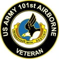 thumbnail image 1 of 3.8 Inch U.S. Army Veteran 101st Airborne Unit Crest Sticker Decal, 1 of 1