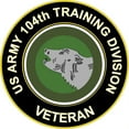 thumbnail image 1 of 3.8 Inch U.S. Army Veteran 104th Training Division Sticker Decal, 1 of 1