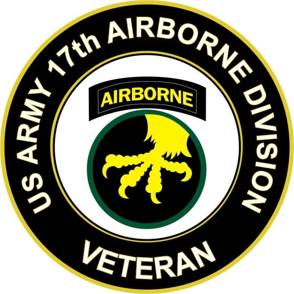 3.8 Inch U.S. Army Veteran 17th Airborne Sticker Decal