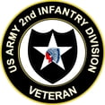 thumbnail image 1 of 3.8 Inch U.S. Army Veteran 2nd Infantry Division Sticker Decal, 1 of 1