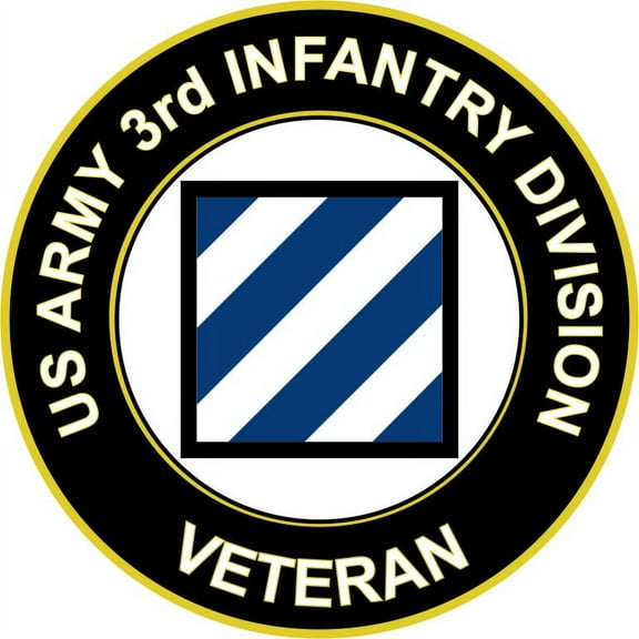 3.8 Inch U.S. Army Veteran 3rd Infantry Division sticker decal