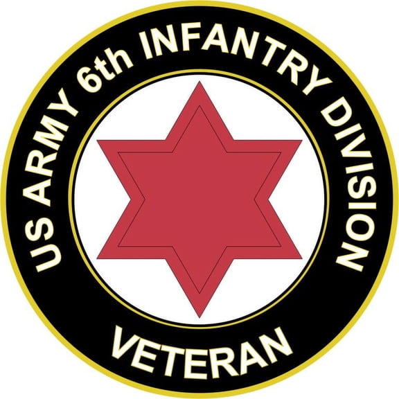 3.8 Inch U.S. Army Veteran 6th Infantry Division sticker decal