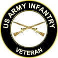 thumbnail image 1 of 3.8 Inch U.S. Army Veteran Infantry Sticker Decal, 1 of 1