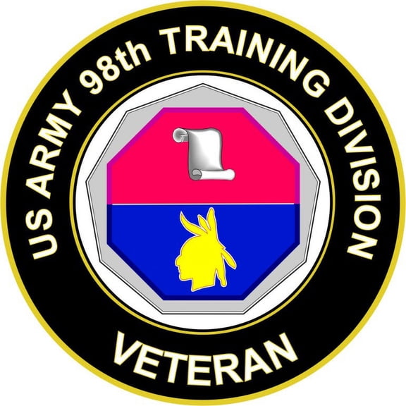 3.8 Inch U.S. Army Veteran Training Division Unit Crest Sticker Decal