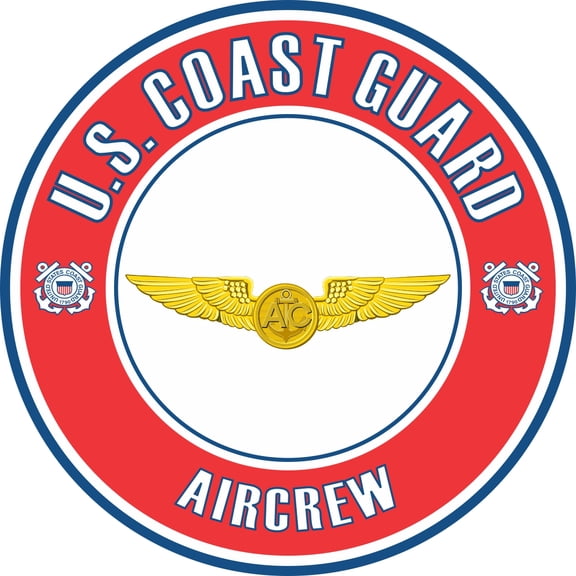 3.8 Inch U.S. Coast Guard Aircrew Badge Decal