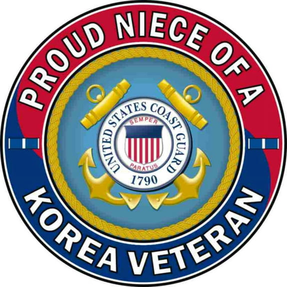 3.8 Inch U.S. Coast Guard Proud Niece of a Korea Veteran