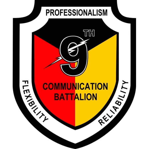 3.8 Inch U.S. Marine Corps 9th Communications Battalion Window Decal Sticker