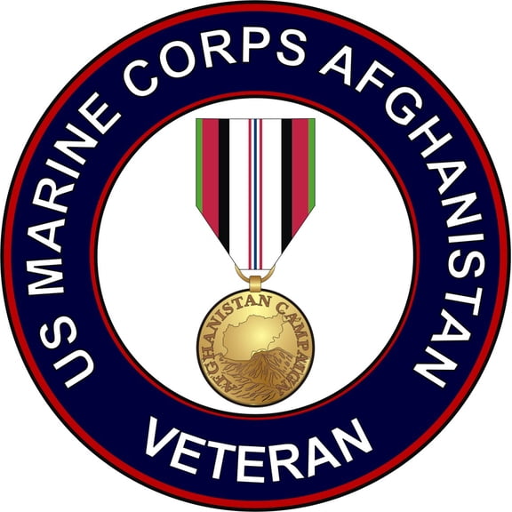3.8 Inch U.S. Marine Corps Afghanistan Veteran Decal Sticker