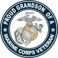 thumbnail image 1 of 3.8 Inch U.S. Marine Corps Veteran Proud Grandson Decal, 1 of 1