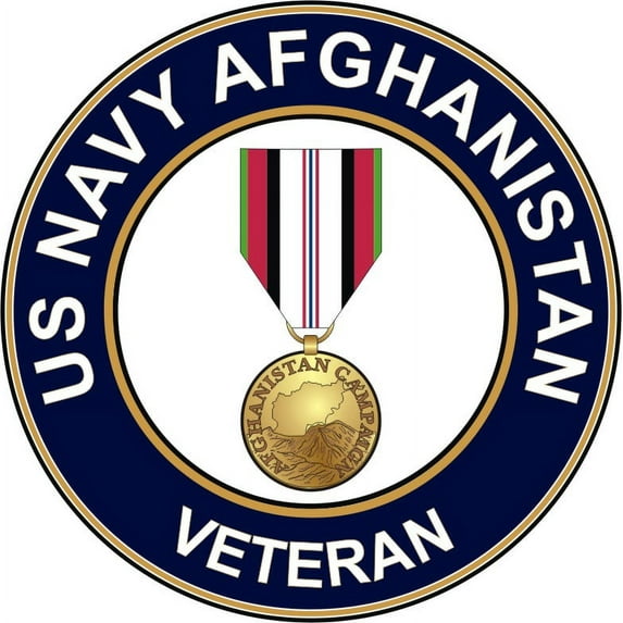 3.8 Inch U.S. Navy Afghanistan Veteran Decal Sticker
